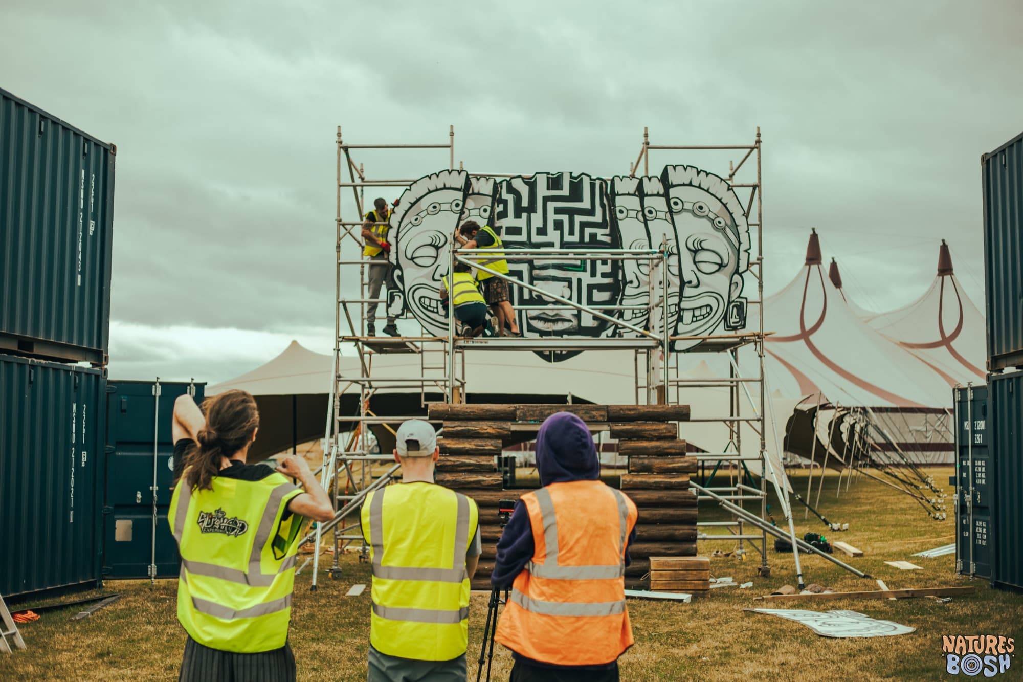 Festival build photography